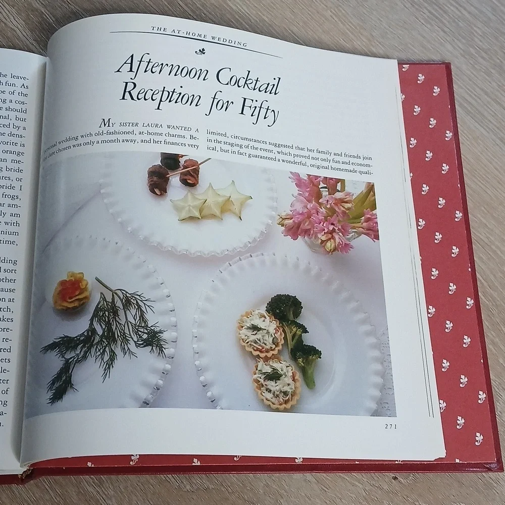Vintage 80's Entertaining Martha Stewart Book First/15 Red Hardcover